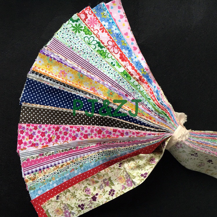 DIY hecho a mano de La Flor de tela al por mayor de algodón patchwork grupo 5*50cm multicolor de algodón hecho a mano floral de tela