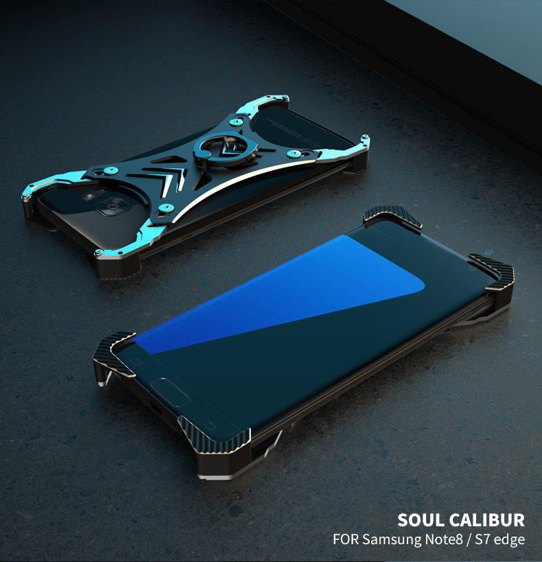 R-Just Blade Master Ring Holder Shockproof Aerospace Aluminum Metal Shell Case Cover for Samsung Galaxy Note 8 & Samsung Galaxy S7 Edge