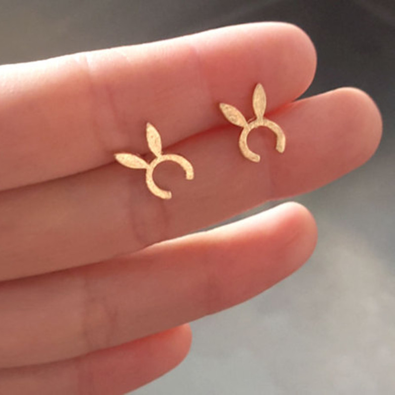 Fashion Rabbit Ear Stud Alloy Plating Cute Animal Bunny Ear Studs Wholesale display picture 10