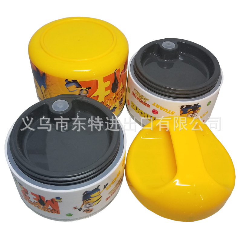 Stainless steel mini lunch box, cartoon 3-layer student lunch box, insulated picnic box, gift basket detail image 4