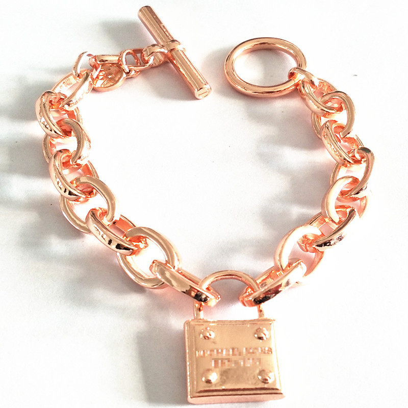 High Quality Lock Key Chains Bracelets Charms Bracelet Jewelry Silver