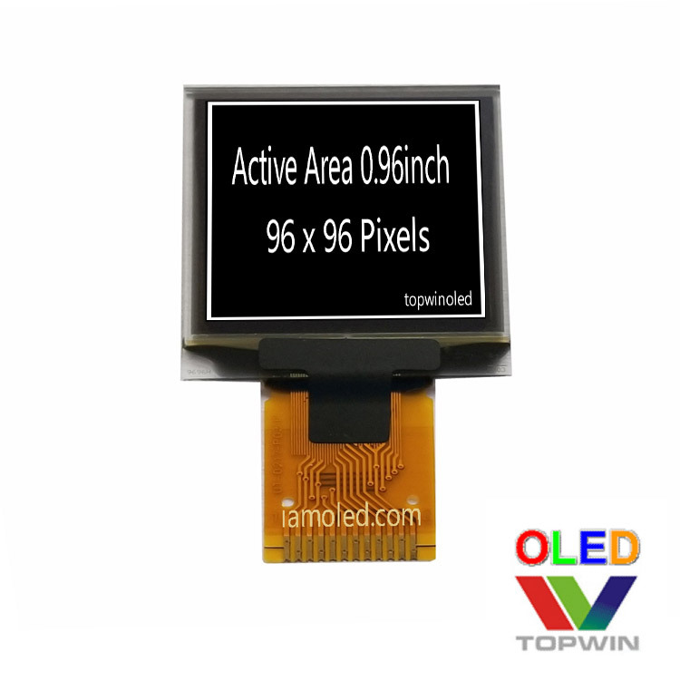 0.96寸白光oled液晶显示屏9696TSWHG01厂家12脚串口0.95英寸白色
