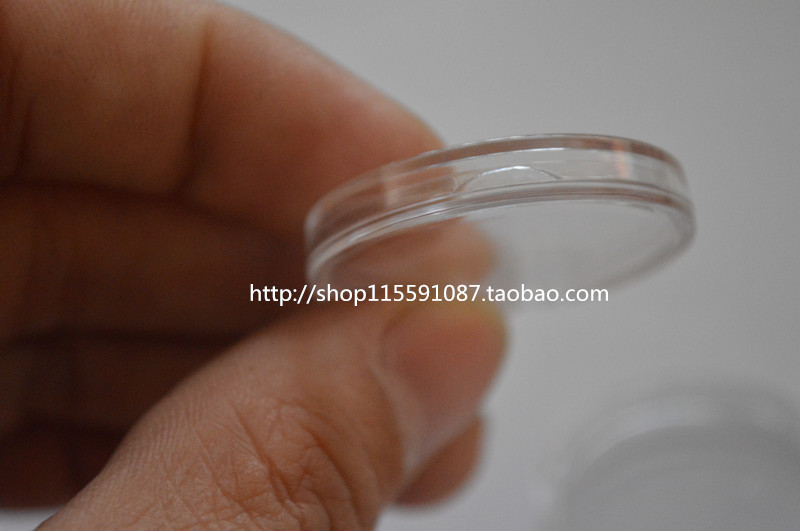 22.5mm菊花一角 钱币 硬币 保护盒 水晶小圆盒