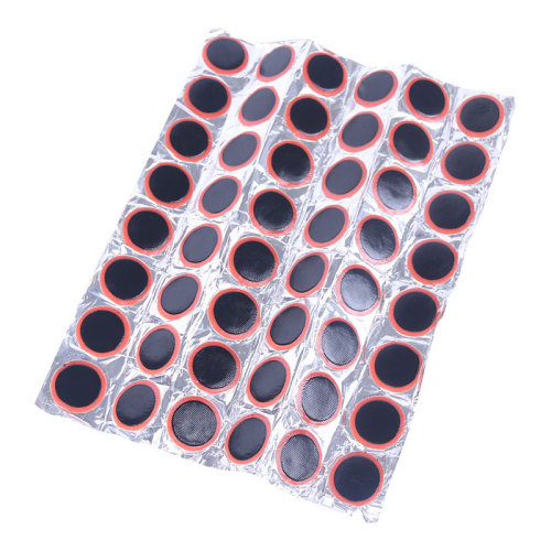 48 pieces of 25mm diameter circular bicycle tire patching films, tire cold patching films, inner tube repair and riding accessories