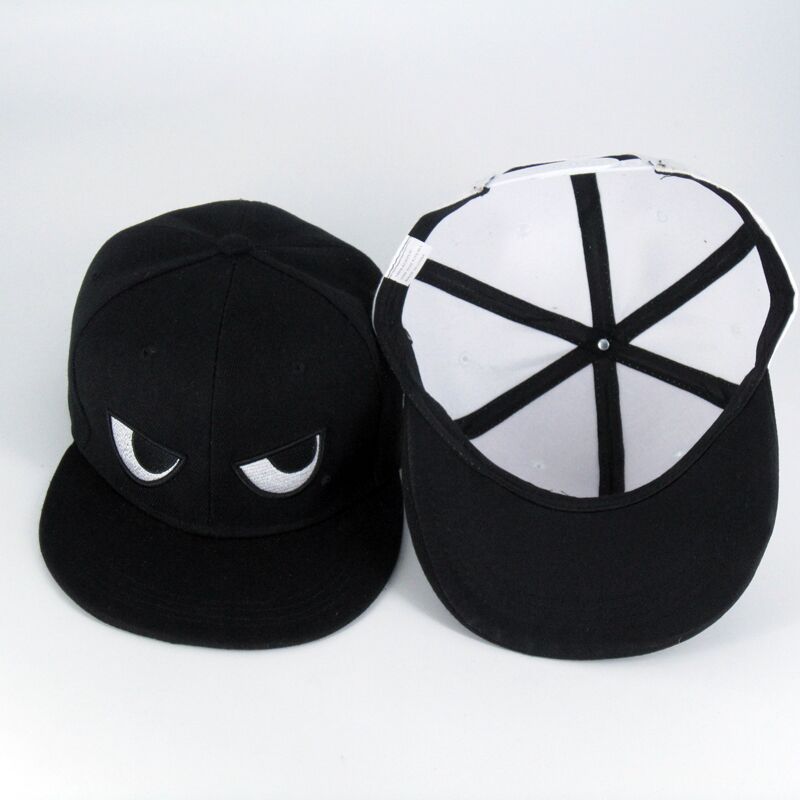 Unisexo Gracioso Ojo Bordado Aleros Planos Gorra De Beisbol display picture 2