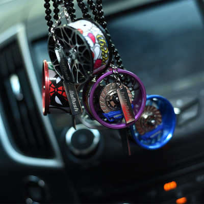 厂家直销定制CNC加工汽车用品铝合金改装件车载吊坠珠链挂件高档|ms