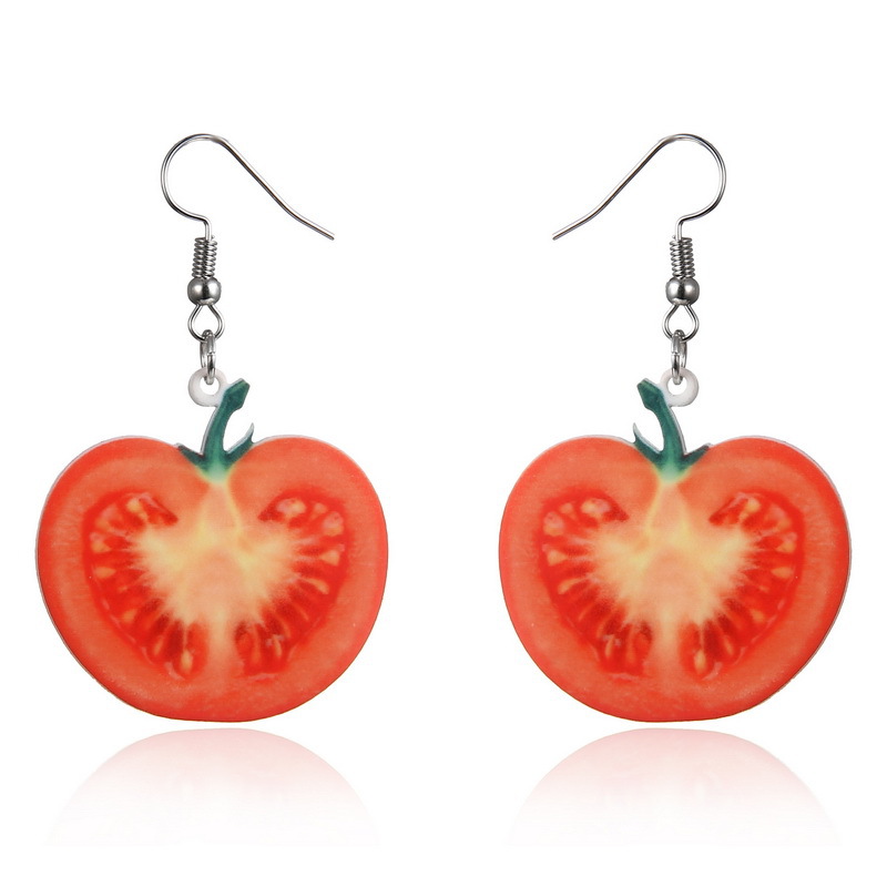 1 Pair Cute Strawberry Pineapple Watermelon Printing Arylic Ear Hook display picture 6