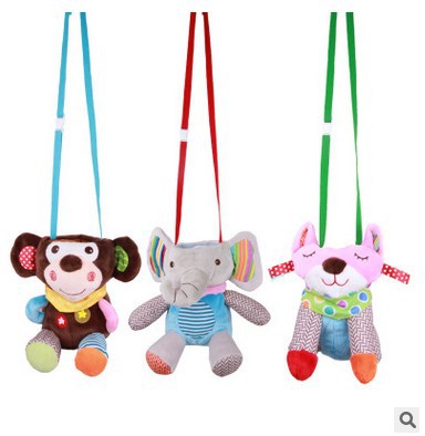 可爱婴幼儿毛绒奶瓶袋可挂手推车卡通动物保温防烫水壶袋