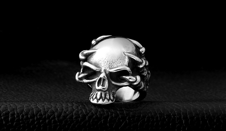 Titanium Steel Skull Ring 3