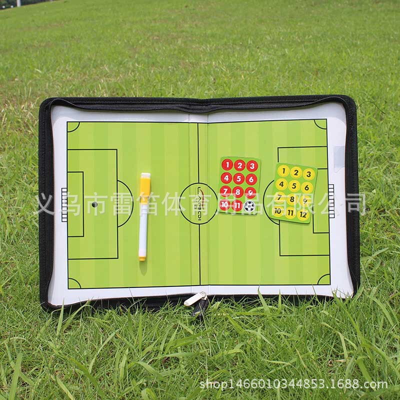 Wholesale Football Football Tactical Board Sand Table Foldable Leather Football Coach Tray Magnetic Tactical Board with Pen