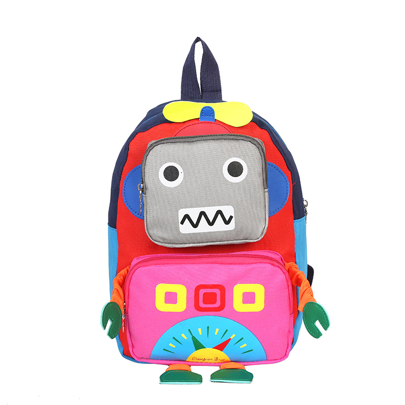 Cartoon Kindergarten School Bag 1-5 Years Old Travel Backpack Robot Bag
