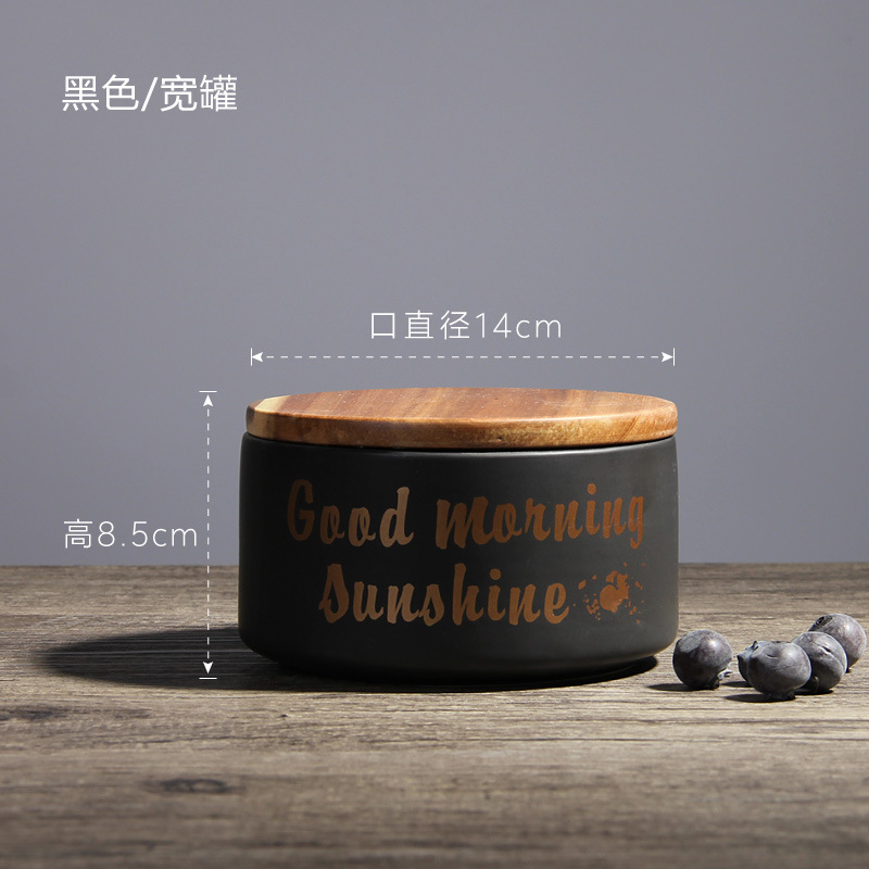 Nórdico creativo hogar cerámica sellado tarro café té almacenamiento tarro con tapa decoración al por mayor