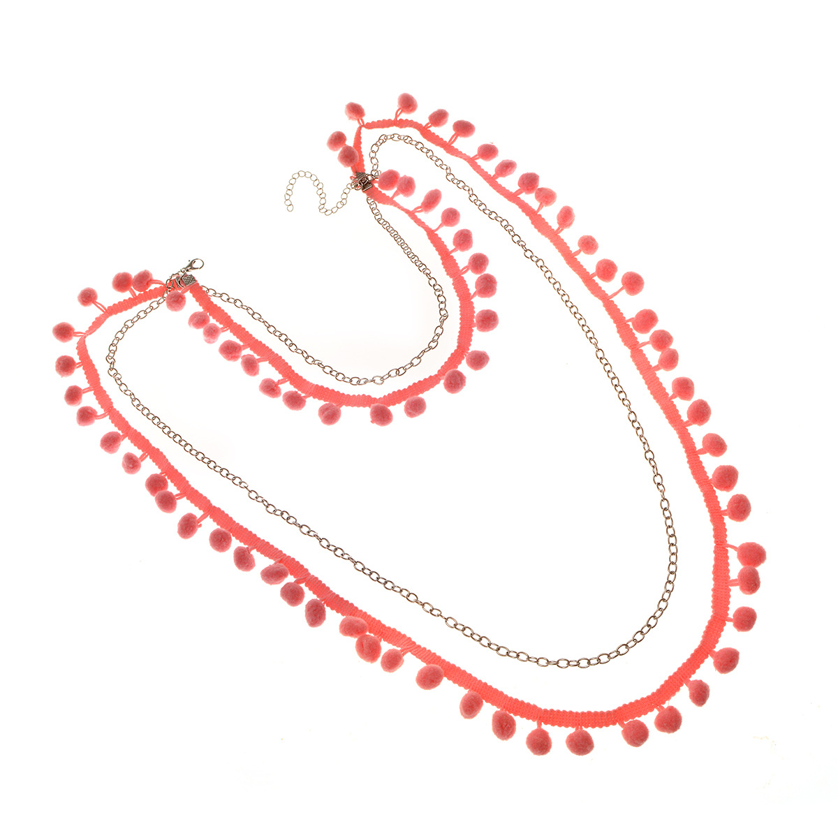 Occident and the United States alloy plating necklace (C2174 Pink)NHXR1452-C2174 Pink