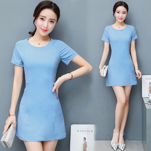 韩版夏季连衣短裙图片_韩版夏季连衣短裙图片