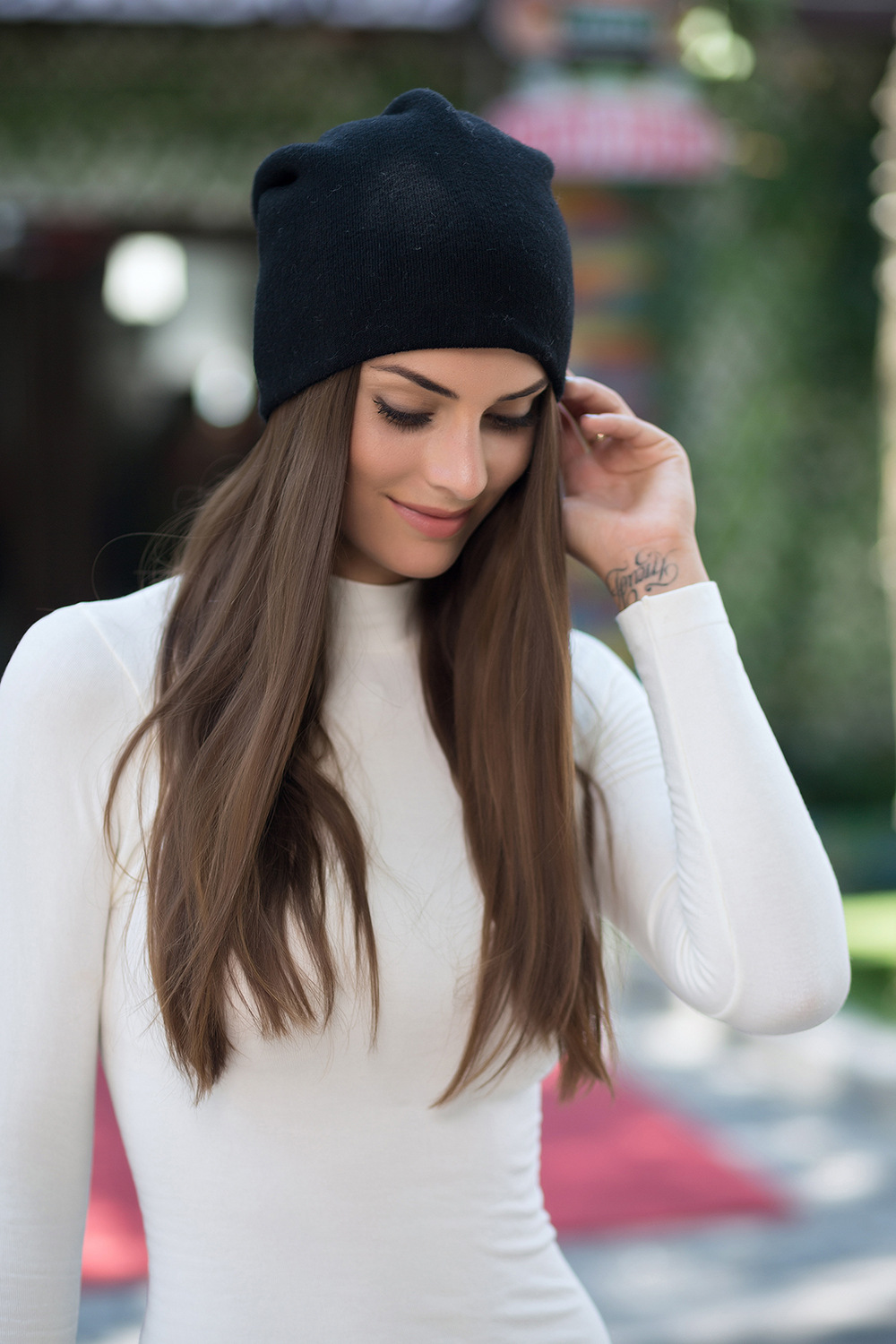 Cashmere solid color knitted hat  NSTQ21384