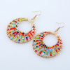 Fashionable universal accessory, metal earrings handmade, European style, boho style, wholesale