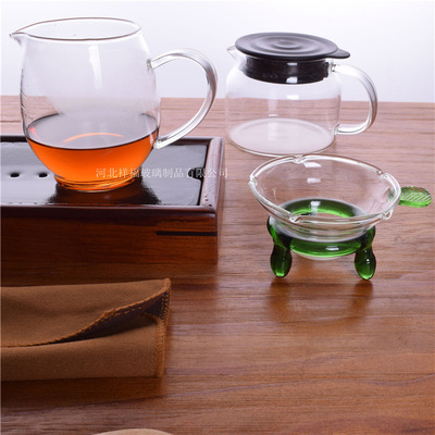 厂家直销 耐高温 玻璃杯 透明 定制 带把 透明 330ML主人杯带把