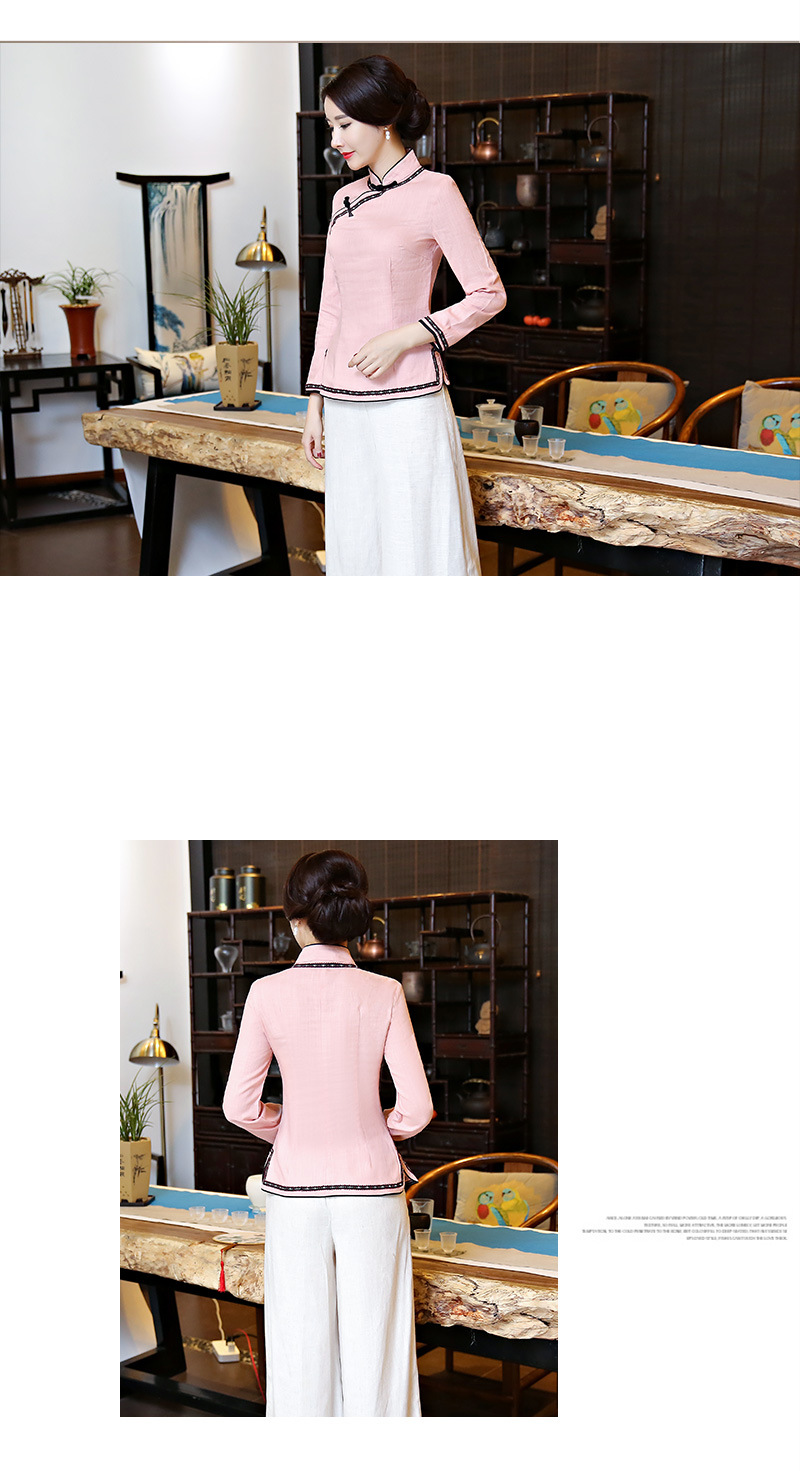 长袖花边一字扣-淡粉色_06