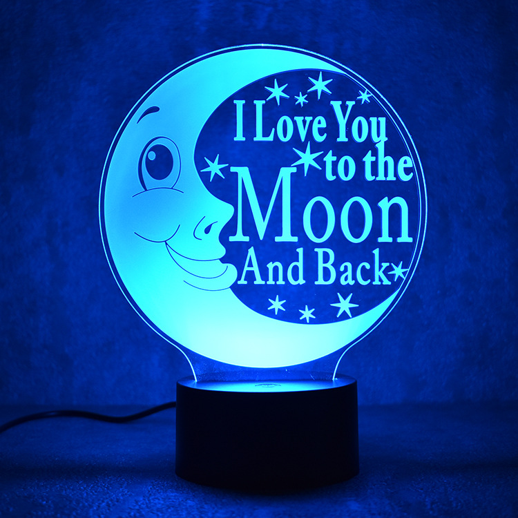 Lampe LED de chevet 3D Love Moon - Ref 3424150 Image 5