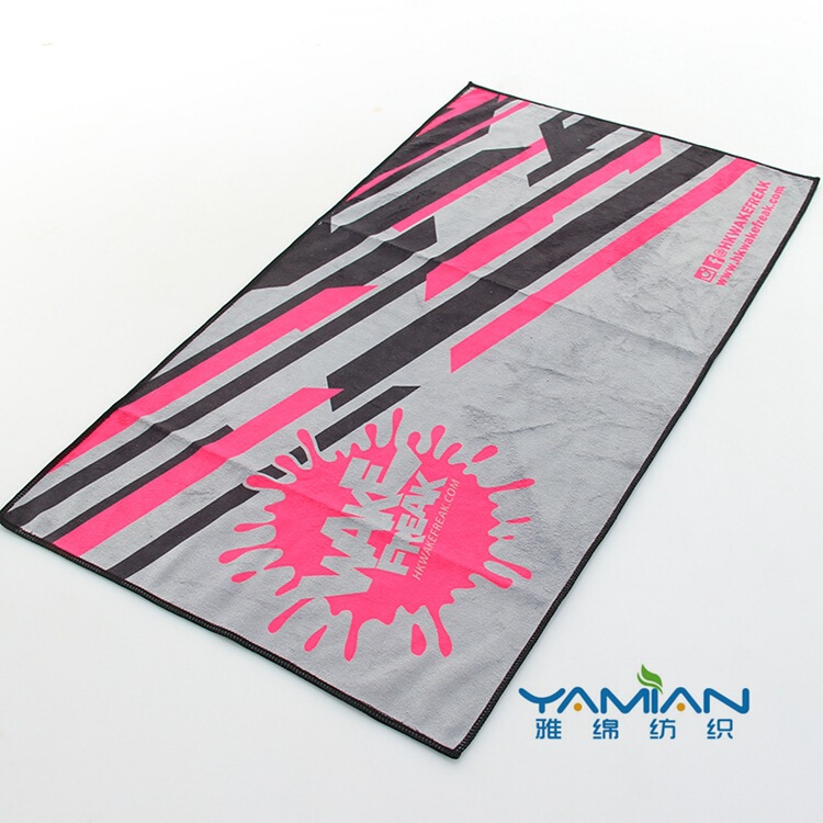 Double-sided printed microfiber towel microfiber beach towel 100 minimum order 2 days sample welcome