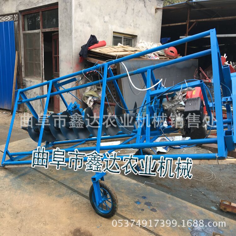 新型电线杆挖坑机 拖拉机式挖坑机 电线杆大棚挖坑机