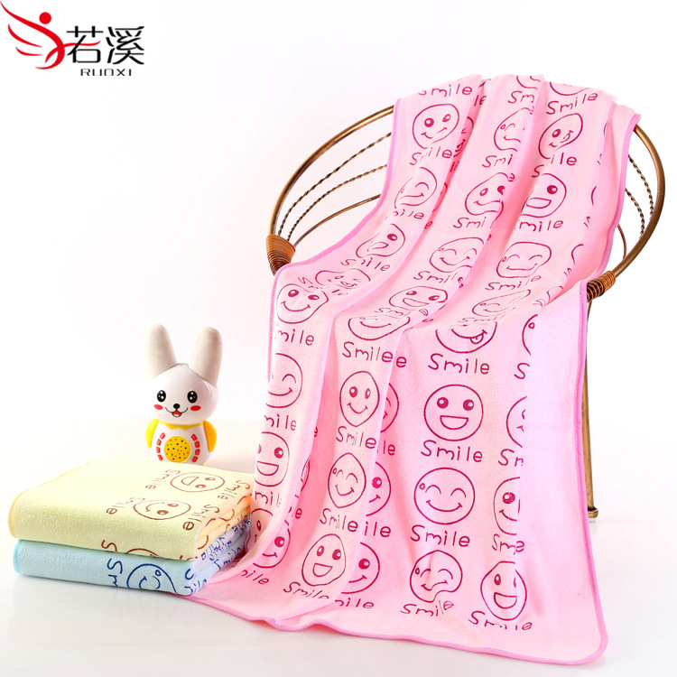 Manufactor wholesale Superfine fibre Brushed Bath towel Cartoon adult Bath towel printing water uptake Hairfalling 70*140