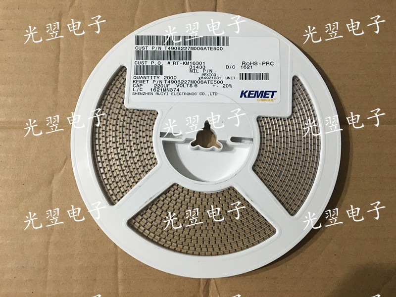 贴片钽电容 原装基美 B型 3528 220UF 6.3V (227J) 10% 可拆样品