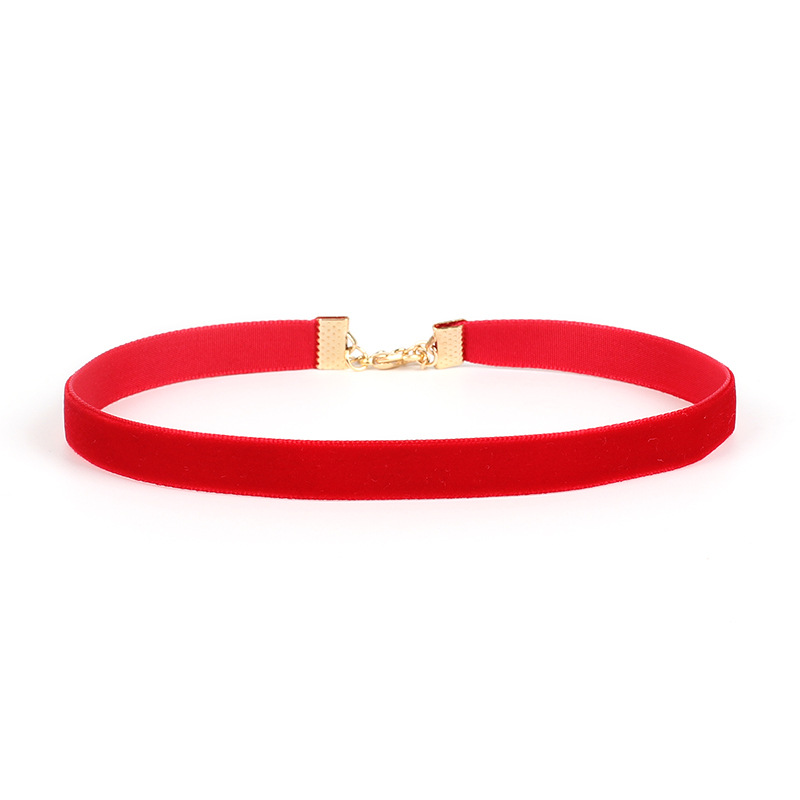 23g Weight Necklace Classification Wedding, Travel Occasion Circle Pattern Women'S Gender Princess Style Fashion Velvet Solid Color Lace Choker Set 无