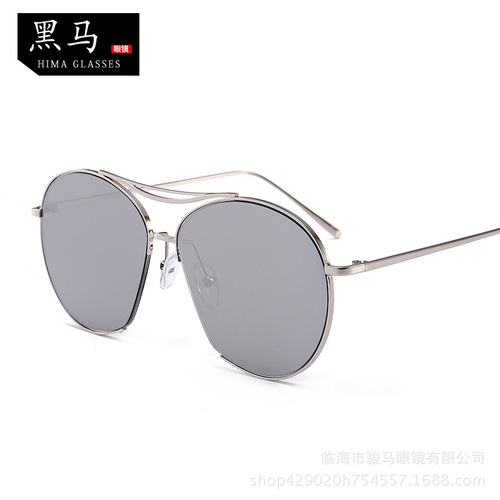 New fashionable rimless sunglasses, ocean-themed sunglasses with wireframe, round model, unisex sunglasses