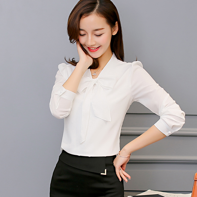 Camisa Blanca de Manga Larga Versátil para Mujer, Estilo Coreano, Nueva Colección Primavera/Verano 2025, Top de Gasa image 2
