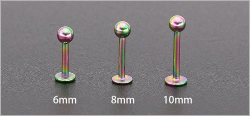 Amazon European and American titanium steel stainless steel round ball lip nails punk jewelry body piercing jewelry factory direct sales