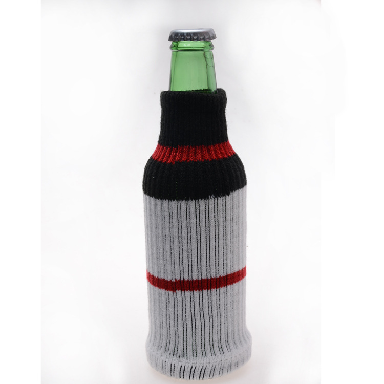 针织毛线酒瓶套 欧美热销圣诞酒瓶装饰套 针织套