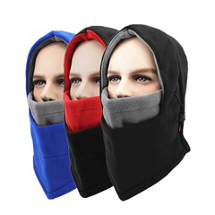Dual-Color Winter Outdoor Fleece Lined Multi-functional Balaclava with Windproof and Warm Ski Hat Mask