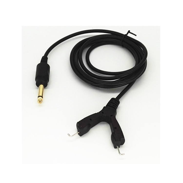 black Plug wire Gold-plated 6.35 Stereo head Wenxiu machine 4.6MM2 Soft leather Good All copper tattoo Hook line