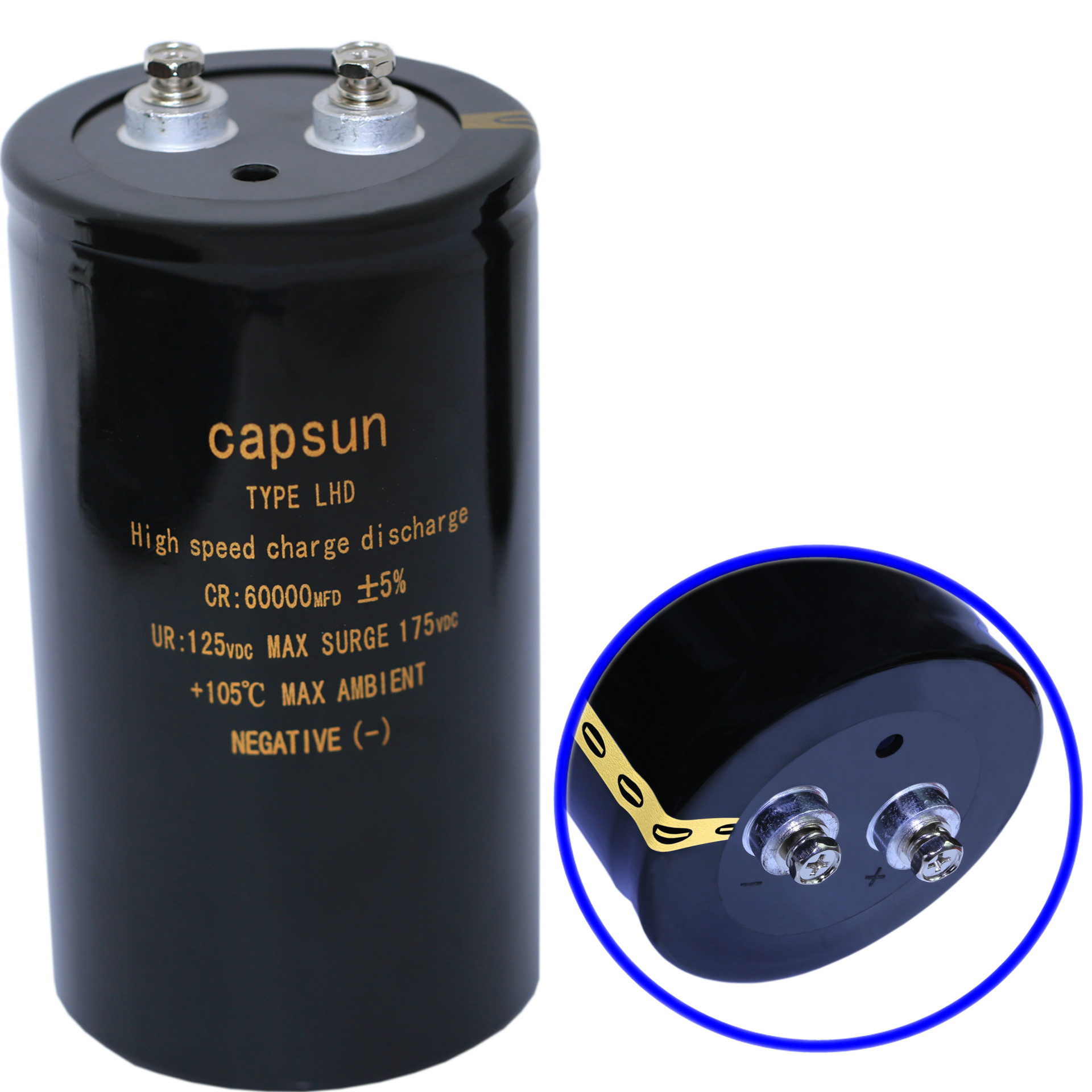 电容器60000UF125V 螺丝铝电解电容器 LHD系列 3000万次充放电