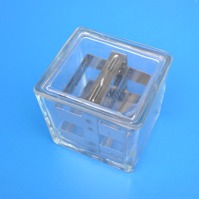 内置30片不锈钢染色架 载玻片方形染色缸 玻璃器皿 生物实验器材|ms