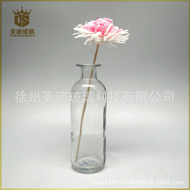 230ml长圆柱香薰瓶 卡口透明玻璃香薰瓶 支持蒙砂 丝印