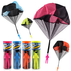 Children's Hand-Throw Parachute Toy, Outdoor Leisure Barrel Military Mini Parachute, Hot Selling on International Trade Platforms