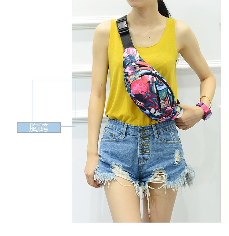 2021 new pattern nylon waterproof Chest pack lady leisure time outdoors Waist pack knapsack One piece On behalf of