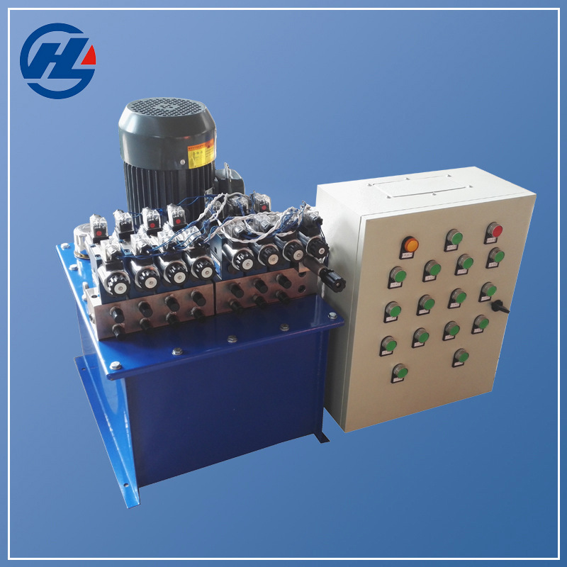 厂家直销电磁阀组多油路电动油泵 非标定制电磁阀换向液压电动泵