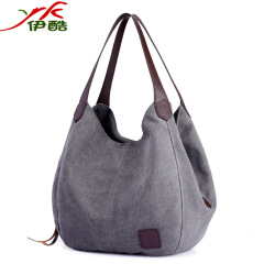 2023新款帆布包女包日韓簡約百搭女士復古文藝休閒包手提單肩包