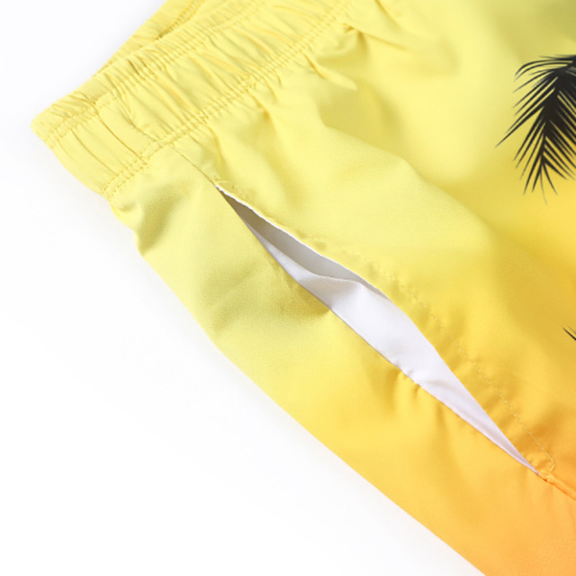 new fashion swimsuit pants coconut tree 3D printed beach trousers 