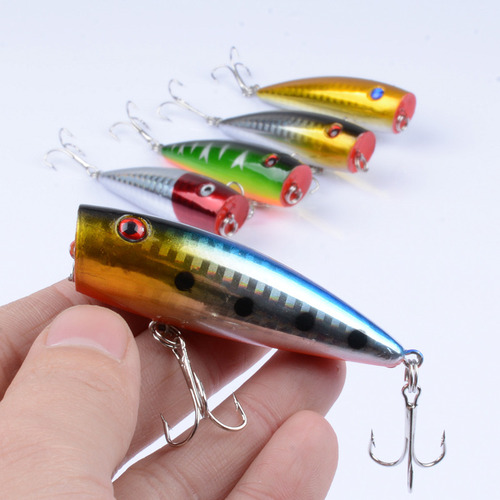 Luya bait wave lying floating water imitation fish bait 6.8cm/9g water hit set plastic hard bait fake bait black fish fake bait