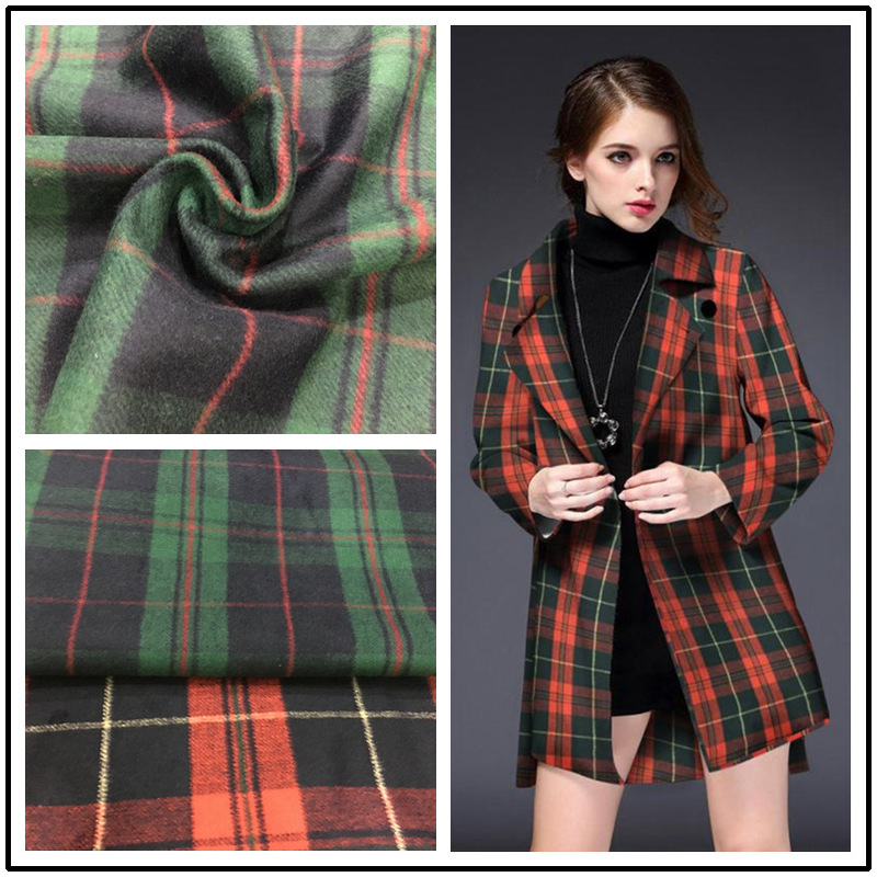 Factory spot supply fashion coat women's woven wool fabric spot 30 wool Burberry plaid fabric Factory spot supply fashion coat women's woven wool fabric spot 30 wool Burberry plaid fabric