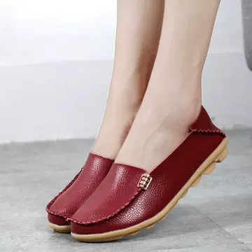 Spring and Autumn New Low-Top Shoes Leather Shoes Tendon Bottom Fashion Women's Shoes Lady Shoes - ShopShipShake