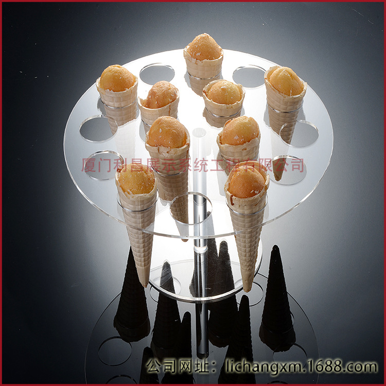 透明亚克力点心展示架甜品展示架 有机玻璃纸杯蛋糕圆形展示架