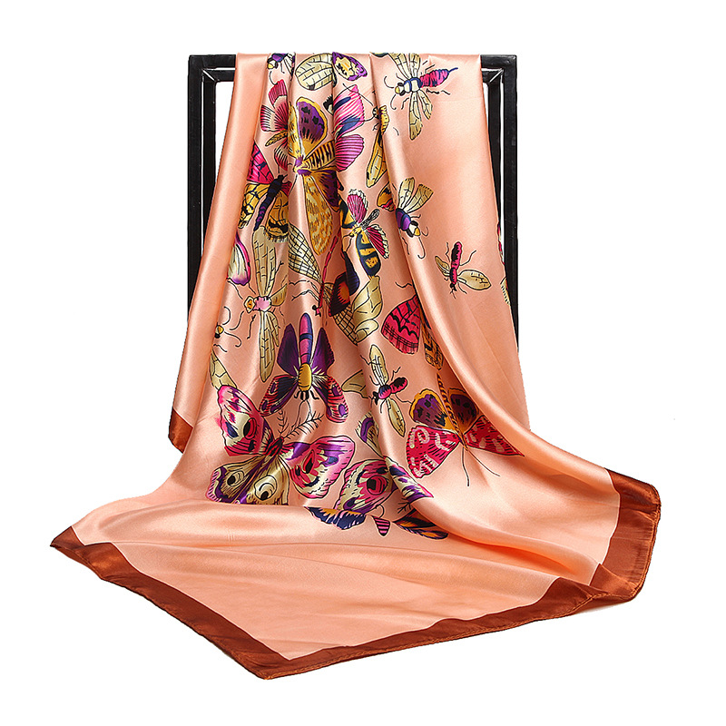 Women's Fashion Printing Satin Printing Silk Scarves display picture 3