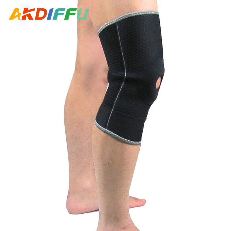 Venta al por mayor material de buceo rodillera caliente transpirable abierta Patella rodillera deportes al aire libre suministros