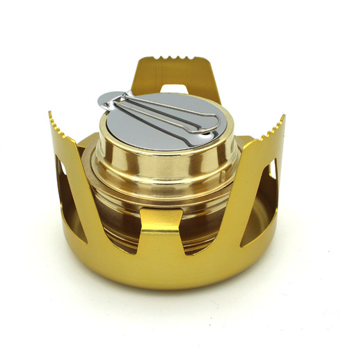 Camping liquid and solid fuel cookware outdoor aurora vaporizing alcohol stove head