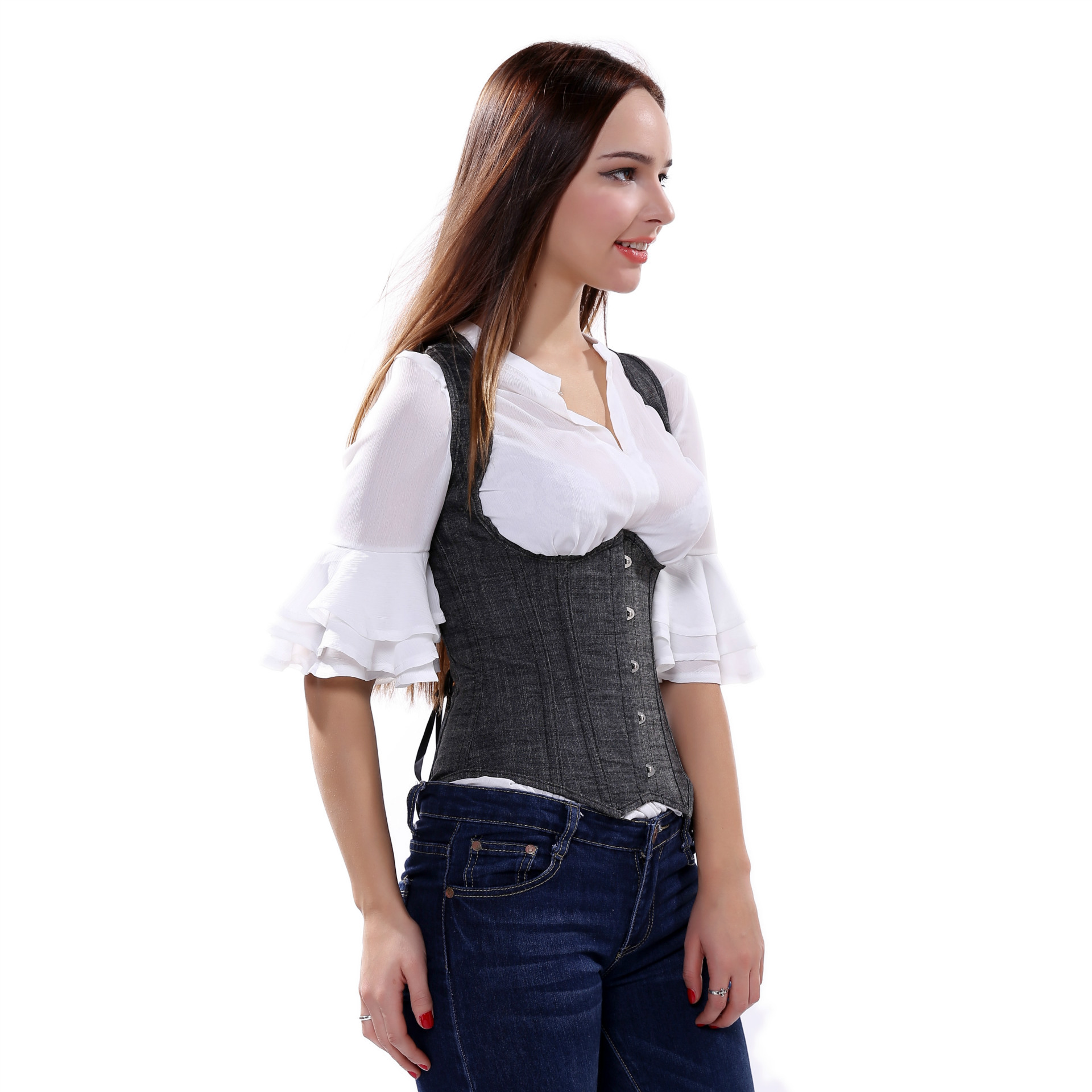 Grey Long Version Palace Shaping Top 4
